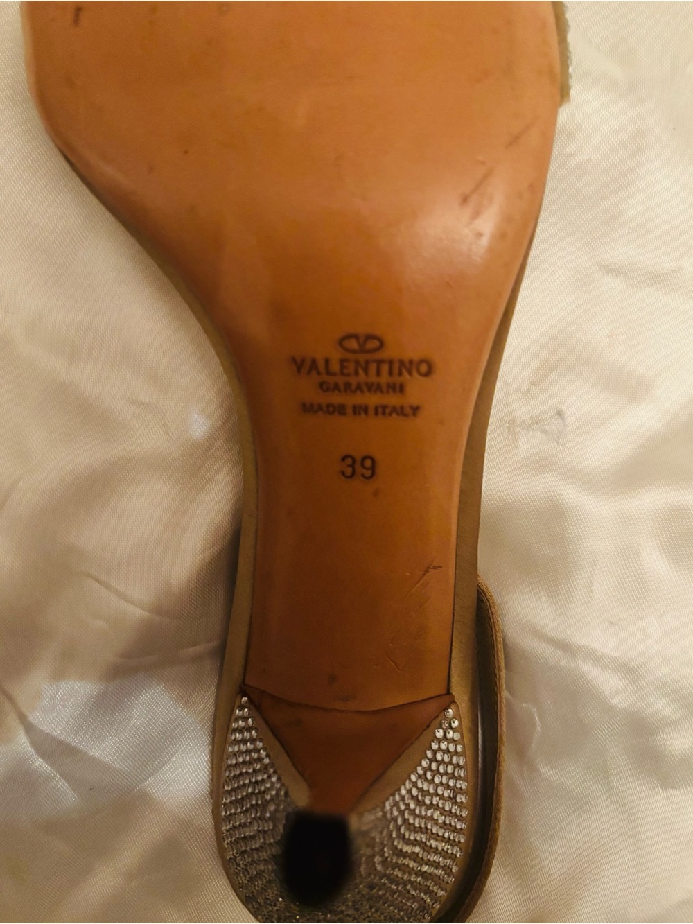 Valentino Garavani Gold Crystal Heels -very rare - Picture 10 of 14